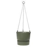 ELHO Pot de fleurs a suspendre Greenville 24 - ExtÈrieur - ÿ 23,9 x H 20,3 cm - Vert feuille