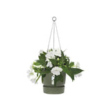 ELHO Pot de fleurs a suspendre Greenville - Ø 23,9 x H 20,3 cm - Extérieur - Vert feuille