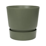 ELHO Pot de fleurs rond Greenville 30 - ExtÈrieur - ÿ 29,5 x H 27,8 cm - Vert feuille