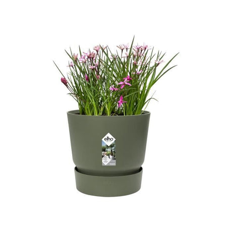 ELHO Pot de fleurs rond Greenville 47 - Extérieur - Ř 47 x H 44,1 cm - Vert feuille