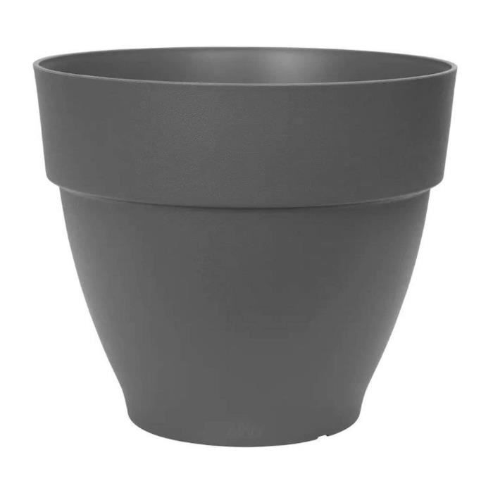 Elho Vibia Campana Round Flower Box 55 - Black - Ø 55 x H 47 cm - outdoor - 100% recycled