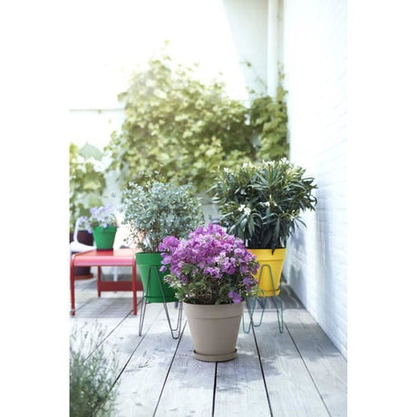 ELHO Pot de fleurs rond Loft Urban 25 - Extérieur - Ř 24,5 x H 22,2 cm - Jaune ocre