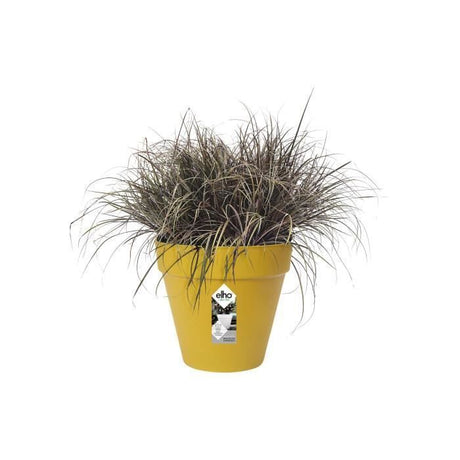 ELHO Pot de fleurs rond Loft Urban 25 - Extérieur - Ř 24,5 x H 22,2 cm - Jaune ocre