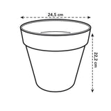 ELHO Pot de fleurs rond Loft Urban 25 - Extérieur - Ø 24,5 x H 22,2 cm - Jaune ocre