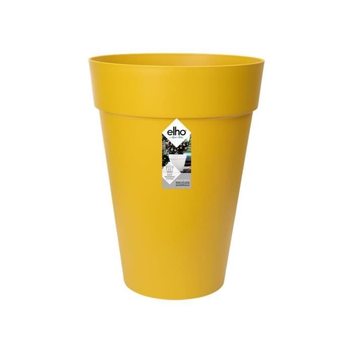 ELHO Loft Urban Round Flowerpot High 35 - Yellow - Ø 34 x H 45 cm - outdoor - 100% recycled