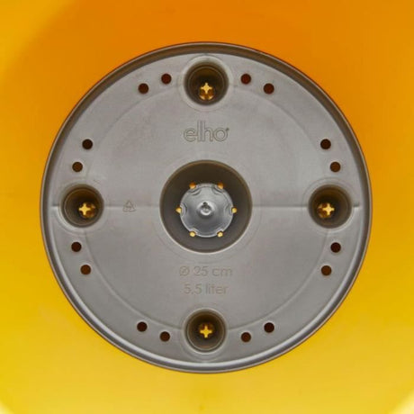 ELHO Pot de fleurs Loft Urban rond Haut - Ř 34 x H 45 cm - Extérieur - 100% recyclé - Jaune