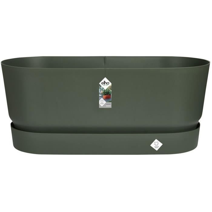 GREENVILLE Oval Planter - Plastic - With wheels - Ø60 - Leaf Green