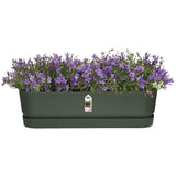 ELHO Jardiniere ovale GREENVILLE - Ø49 x 19,8 x 18,4 cm - Plastique recyclé - Résistant au gel - Noir