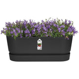 ELHO Jardiniere ovale GREENVILLE - Ø49 x 19,8 x 18,4 cm - Plastique recyclé - Résistant au gel - Noir
