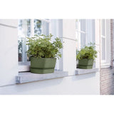 ELHO Jardiniere ovale GREENVILLE - Ø49 x 19,8 x 18,4 cm - Plastique recyclé - Résistant au gel - Leaf Green