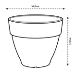 ELHO Pot de fleurs rond Vibia Campana - Ø 55 x H 47 cm - Extérieur - 100% recyclé - Marron