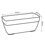 ELHO Bac a fleurs Terrasse Vibia Campana - L 77 x W 35 x H 33 cm - Extérieur - 100% recyclé - Marron
