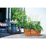 ELHO Bac a fleurs Terrasse Vibia Campana - L 77 x W 35 x H 33 cm - Extérieur - 100% recyclé - Marron