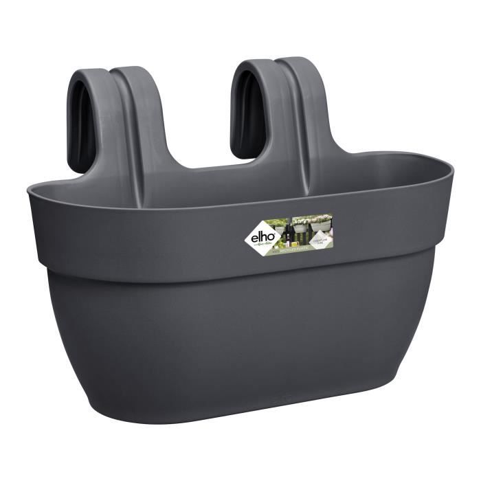 ELHO Balconniere Vibia Campana Easy Hanger Medium - L 24.1 x W 36 x H 26.5 cm - Noir - Avec réserve d'eau