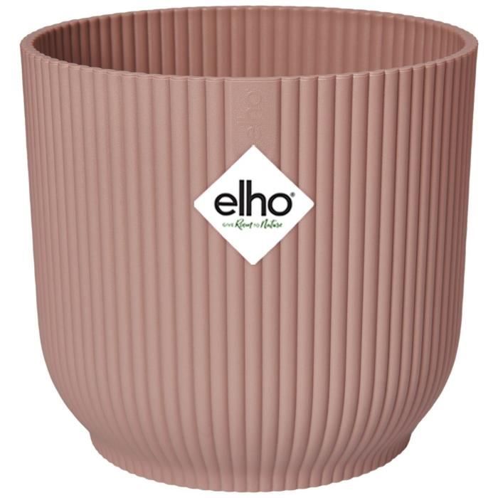 ELHO Pot de fleurs Rond VIBES - Ø25 x H23cm - Plastique - Rose poudré