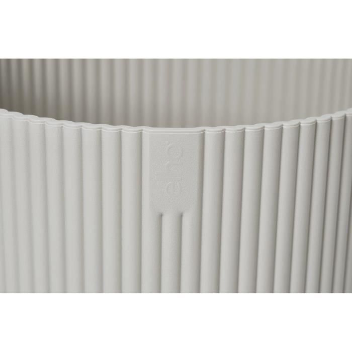 ELHO Pot de fleurs Rond VIBES - Plastique - Ø25xH 23.0 cm - Blanc/Blanc soie
