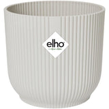 ELHO Pot de fleurs Rond VIBES - Plastique - Ø25xH 23.0 cm - Blanc/Blanc soie
