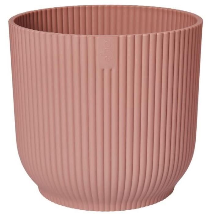 ELHO Pot de fleurs Rond VIBES - Ø29,5 x H27,2 cm - Plastique - Bleu Foncé
