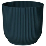 ELHO Pot de fleurs Rond Vibes Fold - Plastique - Ø29,5 X h 27,2 cm - Bleu foncé