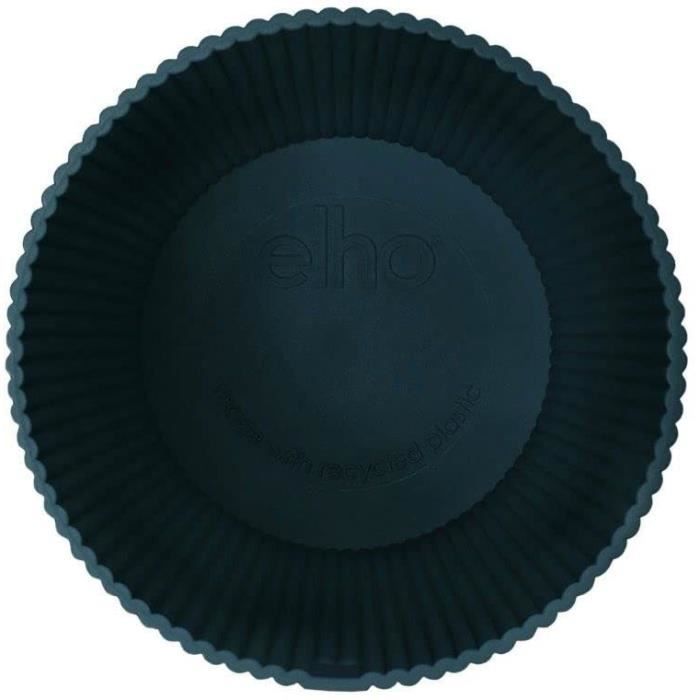 ELHO Pot de fleurs Rond Vibes Fold - Plastique - Ø29,5 X h 27,2 cm - Bleu foncé