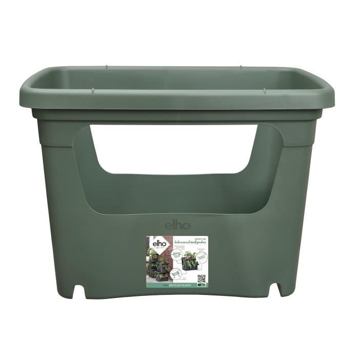 ELHO - Flowerpot - Green Basics Stack &amp; Grow Large - Leaf Green - Outdoor - L 35.1 x W 50.9 x H 35.7 cm