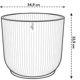 ELHO Pot de fleurs rond avec roues Vibes Fold - Ø 35 x H 32 cm - Intérieur - 100% recyclé - Rose