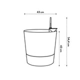 ELHO Pot de fleurs Greensense Aqua Care rond - Ø 43 x H 43 cm - Intérieur,extérieur - 100% recyclé - Gris
