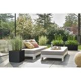 ELHO Bac a fleurs Vivo Next Square 40 - Ø 39 x H 38 cm - Intérieur,Extérieur - 100% recyclé - Noir