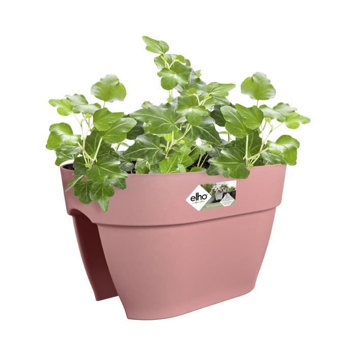 ELHO Pot de fleurs/Balconniere Vibia Campana Flower Bridge - Balcon extérieur - L 26 x W 39 x H 22 cm - Rose Poussiere