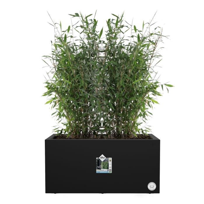 ELHO Bac a fleurs Vivo Next Long 80 - L 78 x W 39 x H 38 cm - Intérieur,Extérieur - 100% recyclé - Noir