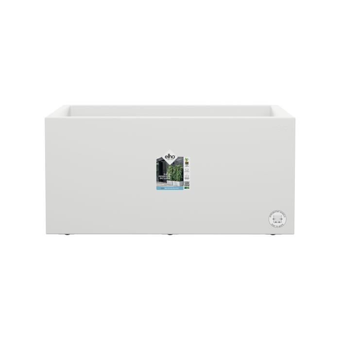 ELHO Bac a fleurs Vivo Next Long 60 - L 59 x W 30 x H 29 cm - Intérieur,Extérieur - 100% recyclé - Blanc