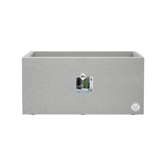 Elho Bac a fleurs Vivo Next Long 60 - L 59 x W 30 x H 29 cm - Intérieur,Extérieur - 100% recyclé - Gris