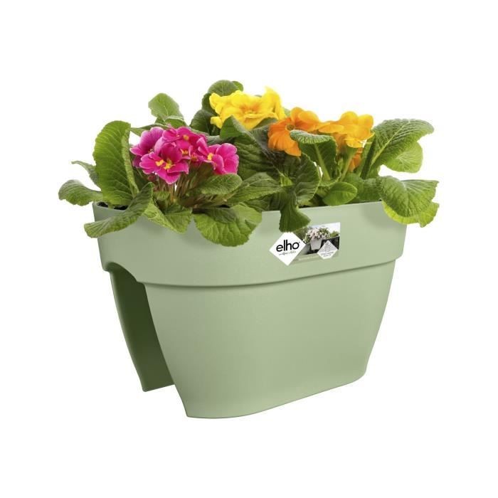 ELHO Pot de fleurs/Balconniere Vibia Campana Flower Bridge - Balcon extérieur - L 26 x W 39 x H 22 cm - Vert Pistache