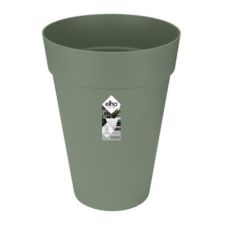ELHO Pot de fleurs Loft Urban rond Haut - Ř 34 x H 45 cm - Extérieur - 100% recyclé - Vert