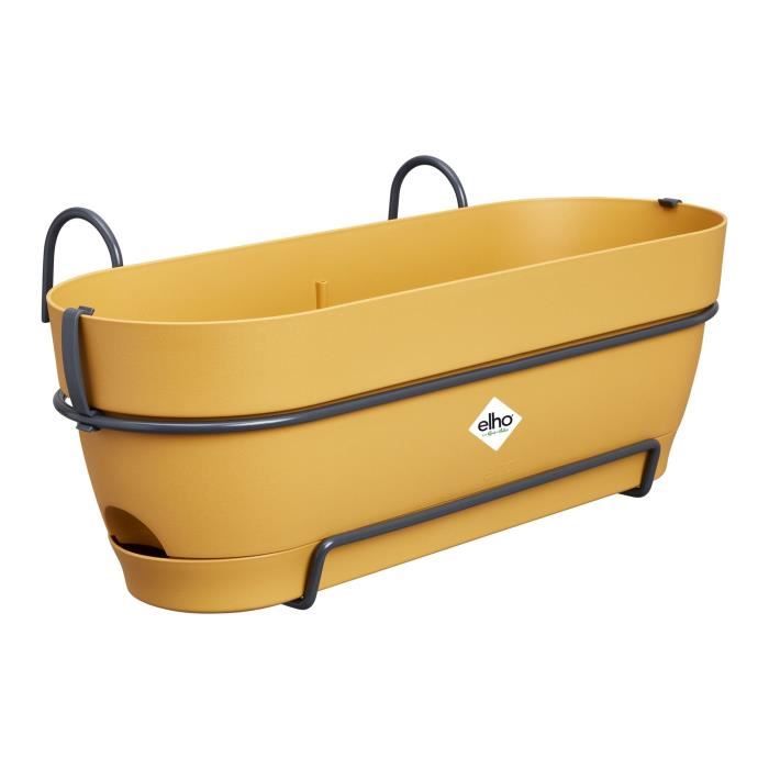 ELHO Balconniere ovale Vibia Campana Allin1 - Plastique - Réservoir - 50,4 x 26 x H17,7cm - Jaune Miel