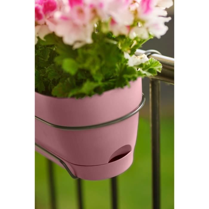 ELHO Balconniere Vibia Campana - Plastique - Réservoir - 70 x 26 x H17,7 cm - Rose Poussiere