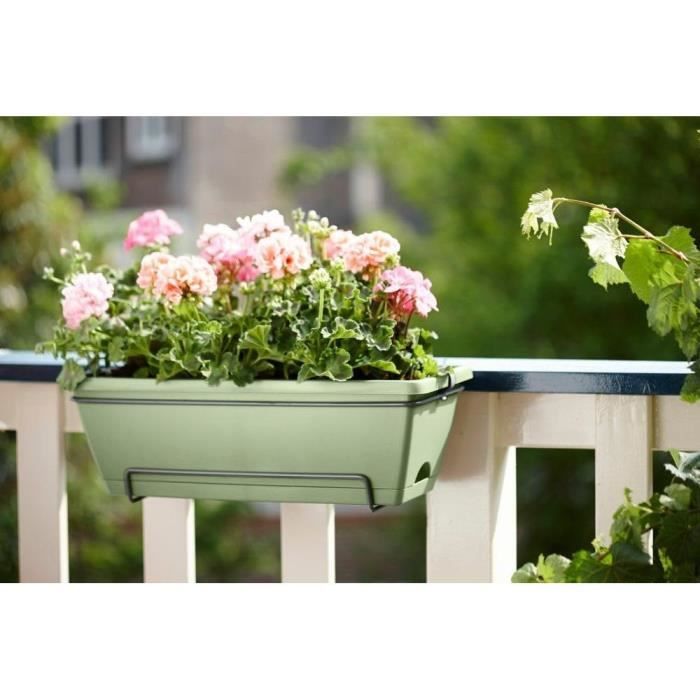 ELHO Balconniere Barcelona Allin1 - L 50 x B 28 x H 19 cm - Balcon, extérieur - 100% recyclé - Vert