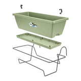 ELHO Balconniere Barcelona Allin1 - L 50 x B 28 x H 19 cm - Balcon, extérieur - 100% recyclé - Vert