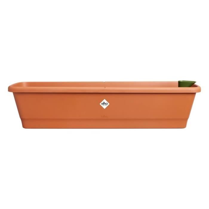ELHO Balconniere Noa Xl - L 78 x W 20 x H 18 cm - Balcon,extérieur - 100% recyclé - Marron