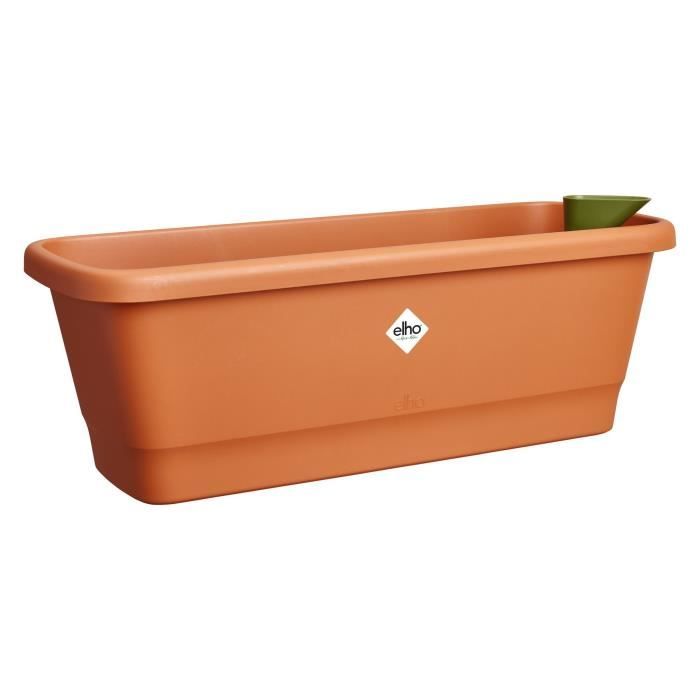 ELHO Balconniere Noa Medium - L 52 x W 20 x H 18 cm - Balcon,extérieur - 100% recyclé - Marron