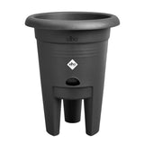 ELHO Pot de culture a fraises Green Basics - Ø 33 x H 42 cm - Culture et récolte,extérieur - 100% recyclé - Noir