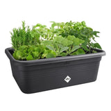 ELHO Bac a fleurs de culture Green Basics Large - L 76 x B 57 x H 27 cm - Culture et récolte - Extérieur - 100% recyclé - Noir
