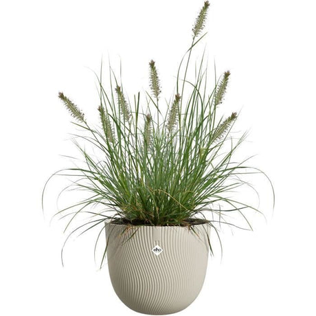 ELHO Pot de fleurs Sereh Rond 30 - Beige - Ř 29.5 x H 25 cm - 100% recyclé