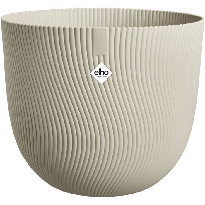 ELHO Pot de fleurs Sereh Rond 30 - Beige - Ø 29.5 x H 25 cm - 100% recyclé