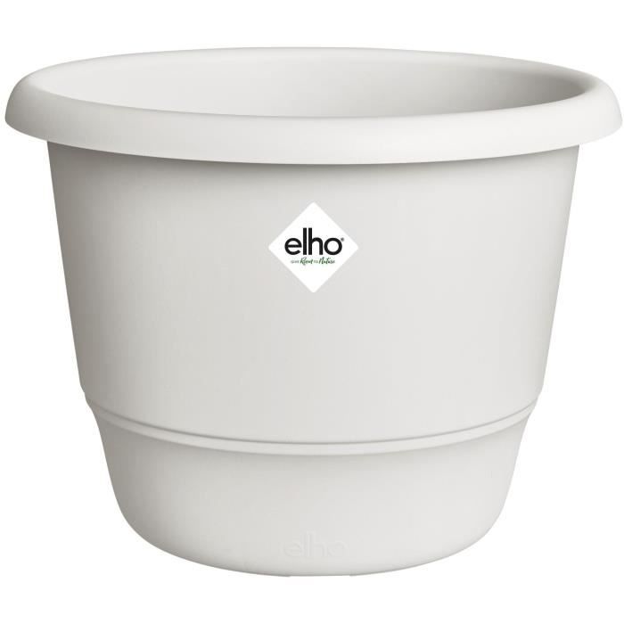 ELHO Pot de fleurs Amiga Rond 47 - Blanc - Ø 47 x H 35 cm - Extérieur - 100% recyclé