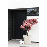 ELHO Pot de fleurs Pure Straight Rond 50 - Blanc Lin - Ø 49.5 x H 51 cm - 100% recyclé