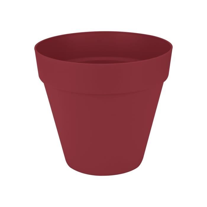 ELHO Pot de fleurs Loft Urban Rond - Rouge - Ø 28.5 x H 26 cm - Extérieur - 100% recyclé