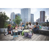 ELHO Pot de fleurs Loft Urban Rond avec roues - Violet - Ø 38.5 x H 35 cm - Extérieur - 100% recyclé