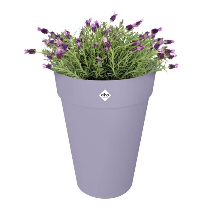 ELHO Pot de fleurs Loft Urban Rond - Haut 35 - Violet - Ř 33,5 x H 45 cm - Extérieur - 100% recyclé