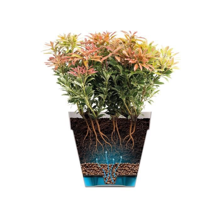 ELHO Pot de fleurs Loft Urban Rond - Haut 35 - Rouge - Ø 33.5 x H 45 cm - Extérieur - 100% recyclé